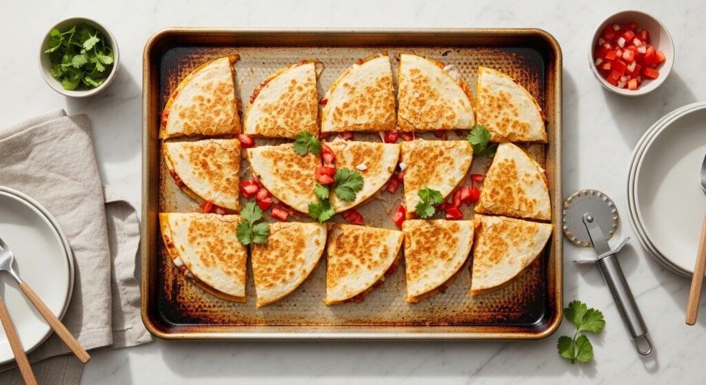 How to Make Quesadillas in the Oven for a Hands Free Crispy Party Size Meal